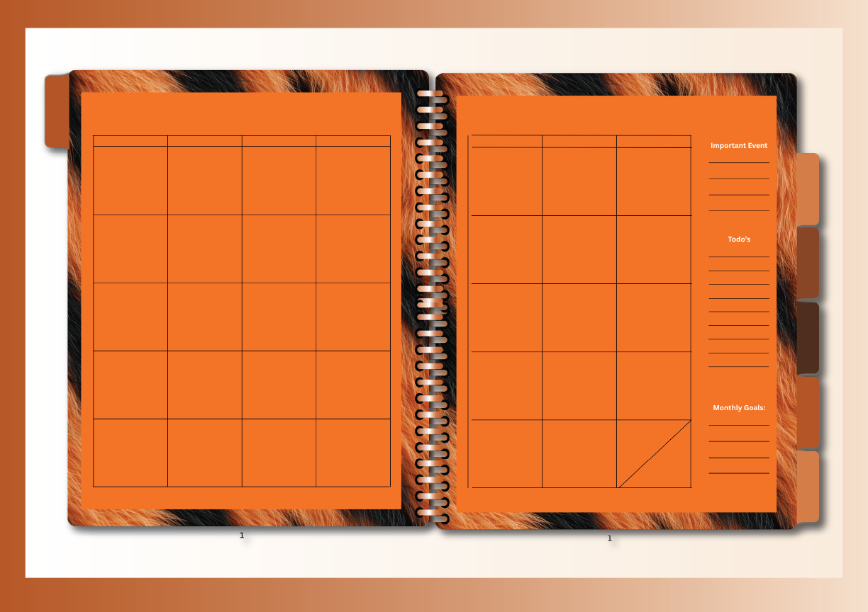 bengal Baddie monthly layout